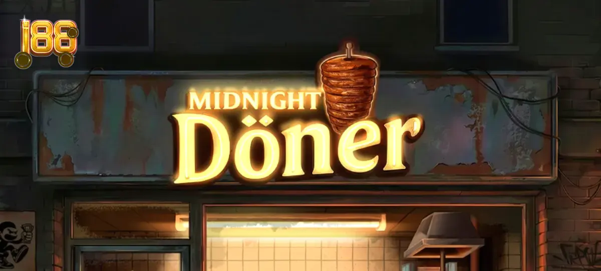 Giao diện trò chơi slot Midnight Doner với phong cách quán ăn đêm