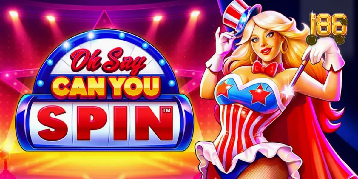Giao diện trò chơi slot Oh Say Can You Spin với phong cách lễ hội rực rỡ